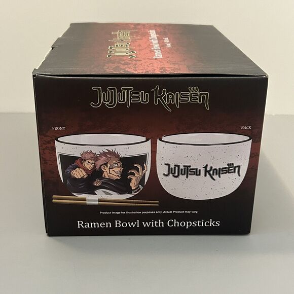 Just Funky Jujutsu Kaisen Ramen Bowl With Chopsticks 14oz Anime Themed - Picture 5 of 7